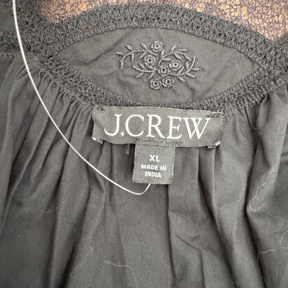 NWT J. Crew Swingy Lace Top Black Blouse Women's Size XL - Picture 8 of 9